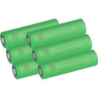 6x Murata Sony US 18650 VTC6 3120mAh 30A Batterie Akku...