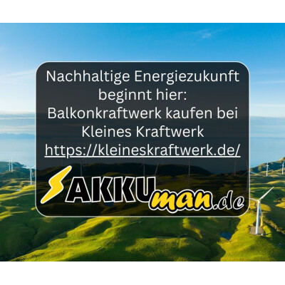 Kleines Kraftwerk: Nachhaltige...