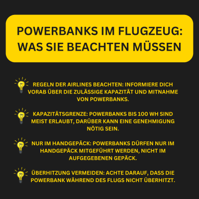 Powerbanks im Flugzeug: Was Sie...