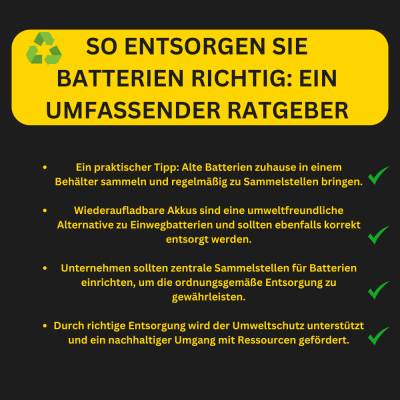 Batterien richtig entsorgen - Tipps...