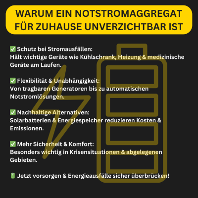 Notstrom für Zuhause 💡 Tipps &amp;...