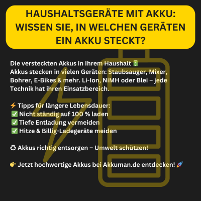 Haushaltsgeräte mit Akku: Wissen Sie,...