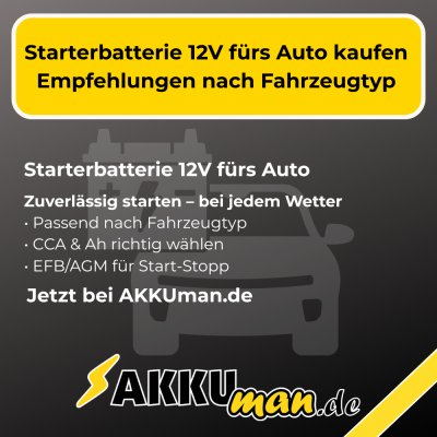 Starterbatterie 12V fürs Auto: Die...