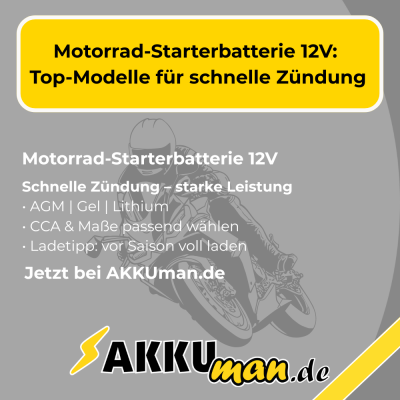 Motorrad-Starterbatterie 12V:...