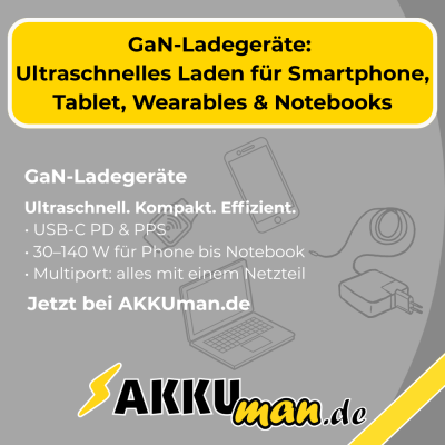 GaN-Ladegeräte: Ultraschnelles Laden...