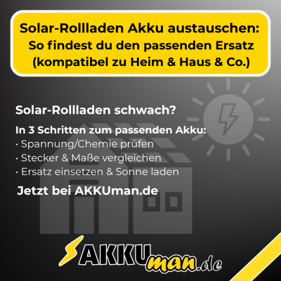 Solar-Rollladen Akku tauschen – Heim...