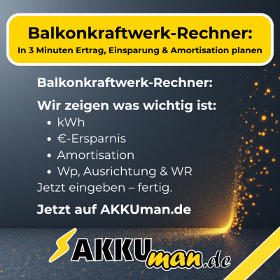 Balkonkraftwerk Rechner: In 3 Minuten...