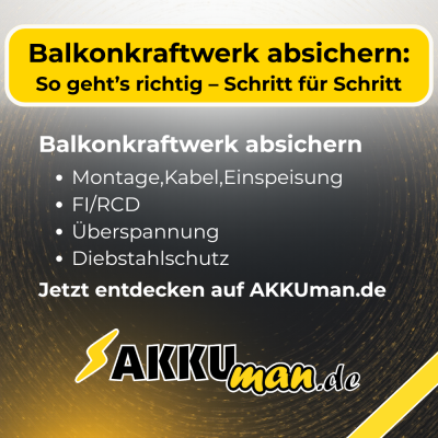 Balkonkraftwerk absichern: So geht’s...