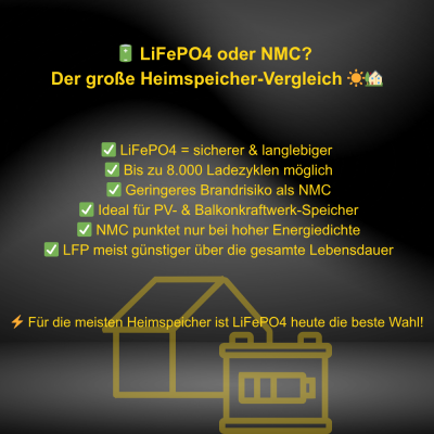 LiFePO4 vs NMC Heimspeicher: Welche...