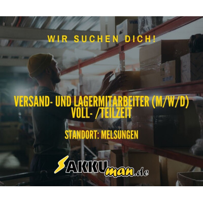 Versand- und Lagermitarbeiter (m/w/d)...