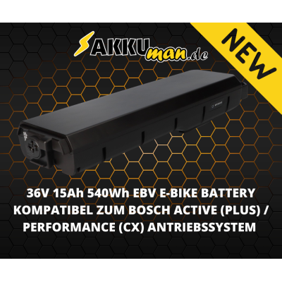 36V 15Ah 540Wh EBV E-Bike Akku...