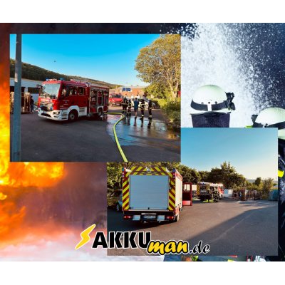 Heiße Feuerwehrübung bei AKKUman.de...