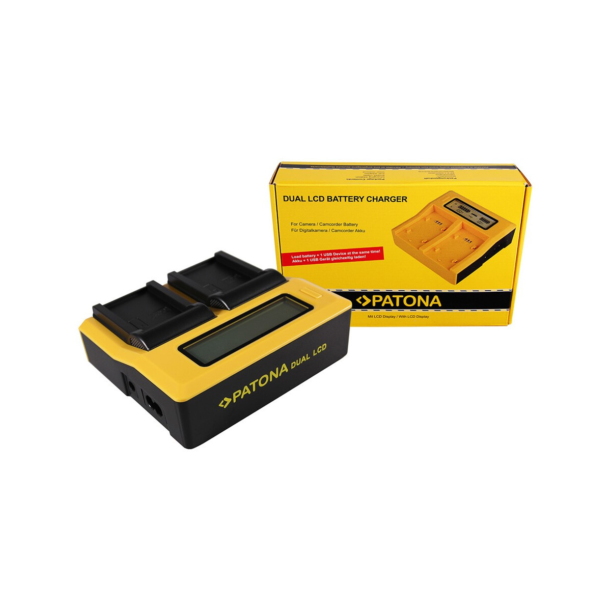 PATONA Dual LCD USB Ladegerät für Casio NP-90 Exilim EXH10 EX-H10