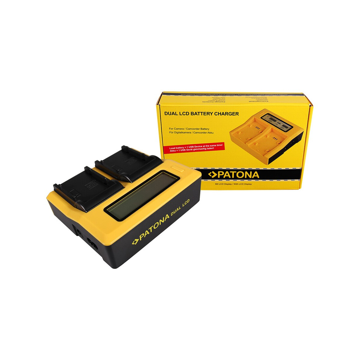 PATONA Dual LCD USB Ladegerät für Samsung SB-P90A SC SC105L SC-105L SCM105 SC-M105 SCM105S