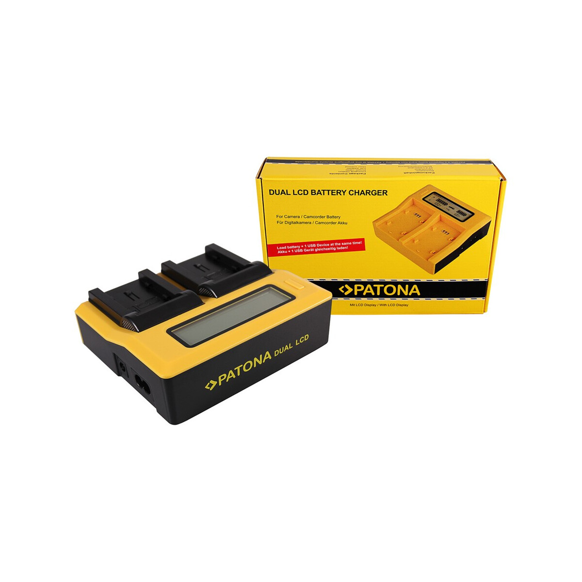 PATONA Dual LCD USB Ladegerät für JVC BN-VG107U Everio GZHM965 GZ-HM965 GZHM970 GZ-HM970