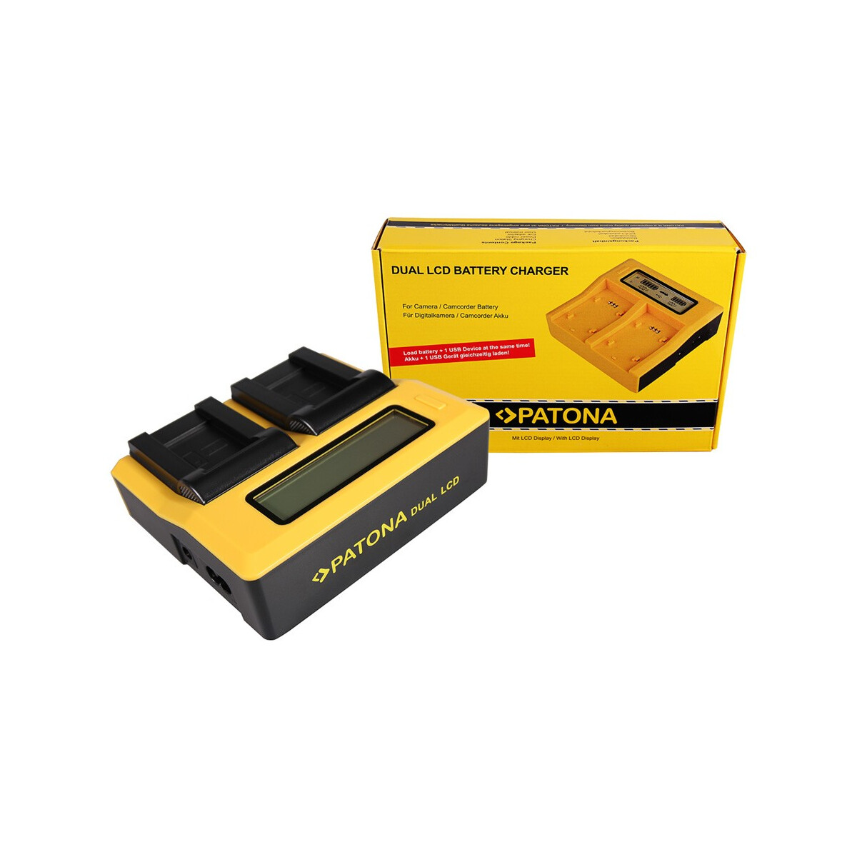 PATONA Dual LCD USB Ladegerät für Sanyo DB-L90 DMX DMXSH1 DMX-SH1 DMXSH11 DMX-SH11 DB-L90 VPC