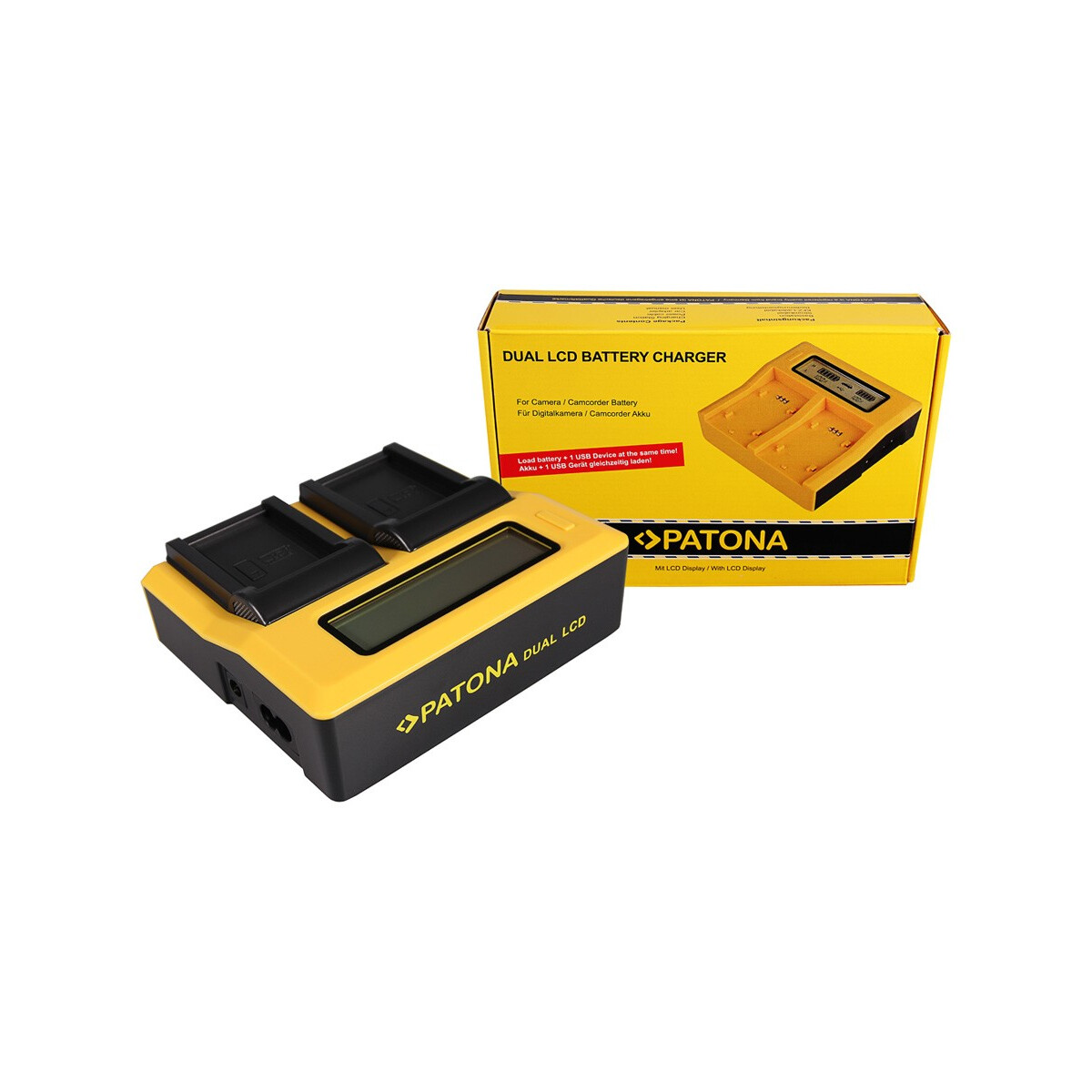 PATONA Dual LCD USB Ladegerät für Samsung BP-90A HMX HMXE100P HMX-E100P HMXE10BP HMX-E10BP