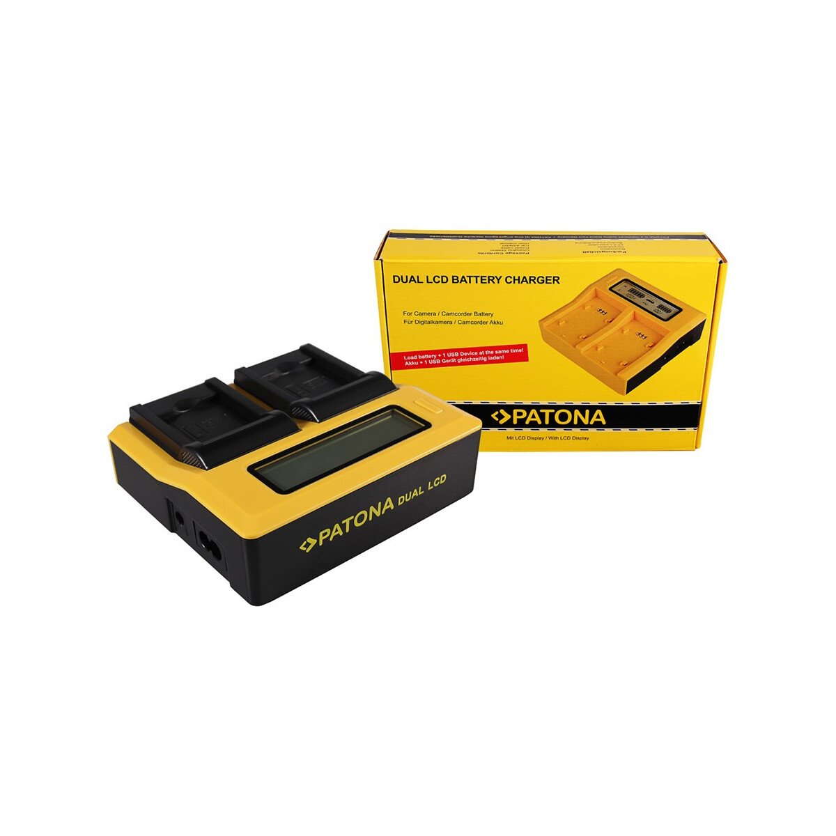 PATONA Dual LCD USB Ladegerät für Samsung BP-88A DV200 DV300