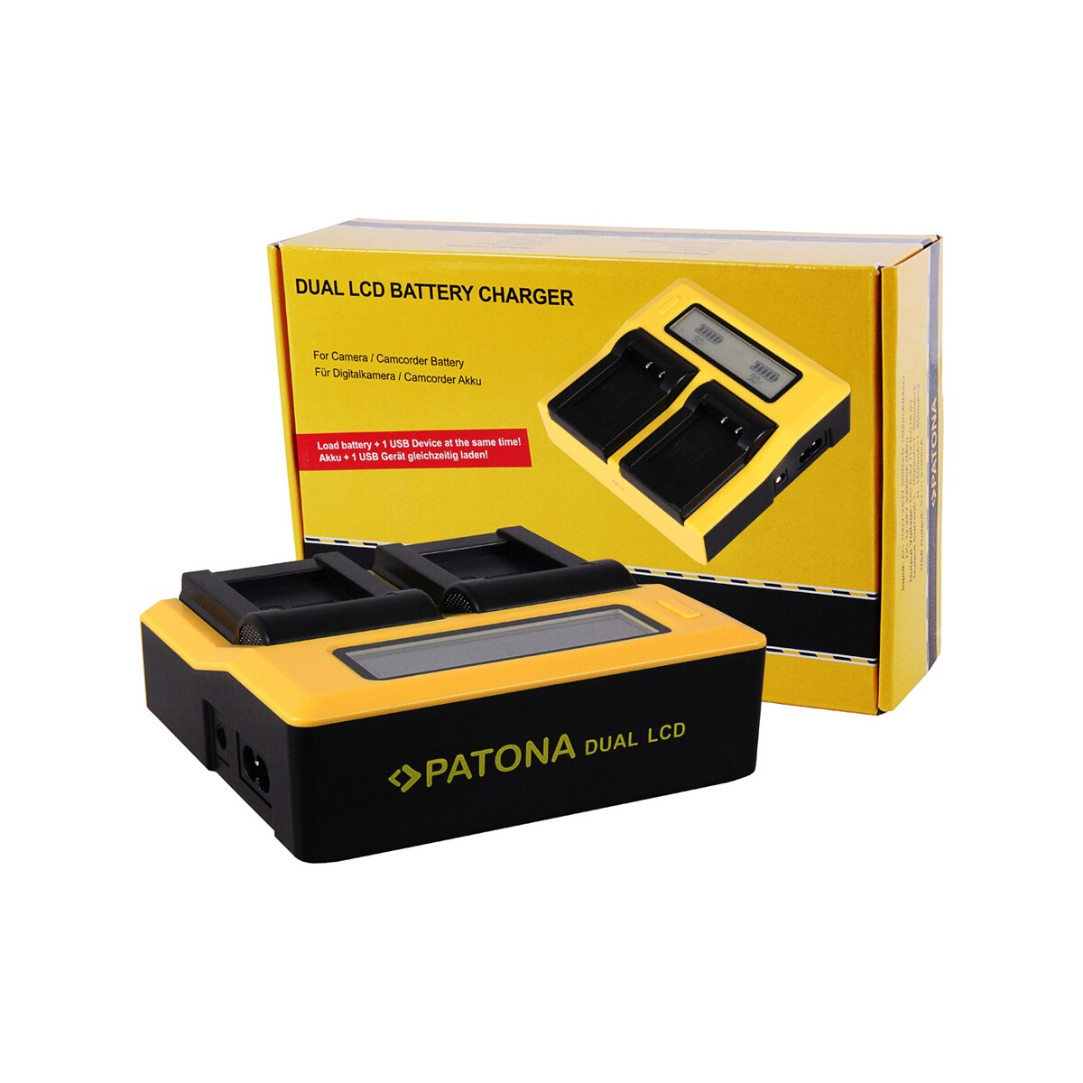PATONA Dual LCD Ladegerät für Panasonic BLF19 Lumix DMCGH3 DMC-GH3 DMCGH3A DMC-GH3A