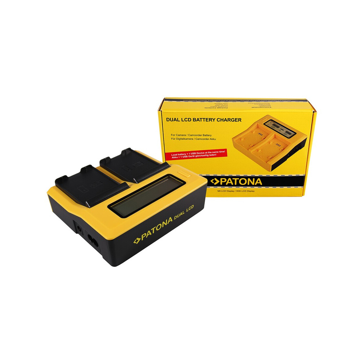 PATONA Dual LCD USB Ladegerät für Samsung EB-F1A2GBU I519 I569 I579 I8150 i8150 W i9050 i9100