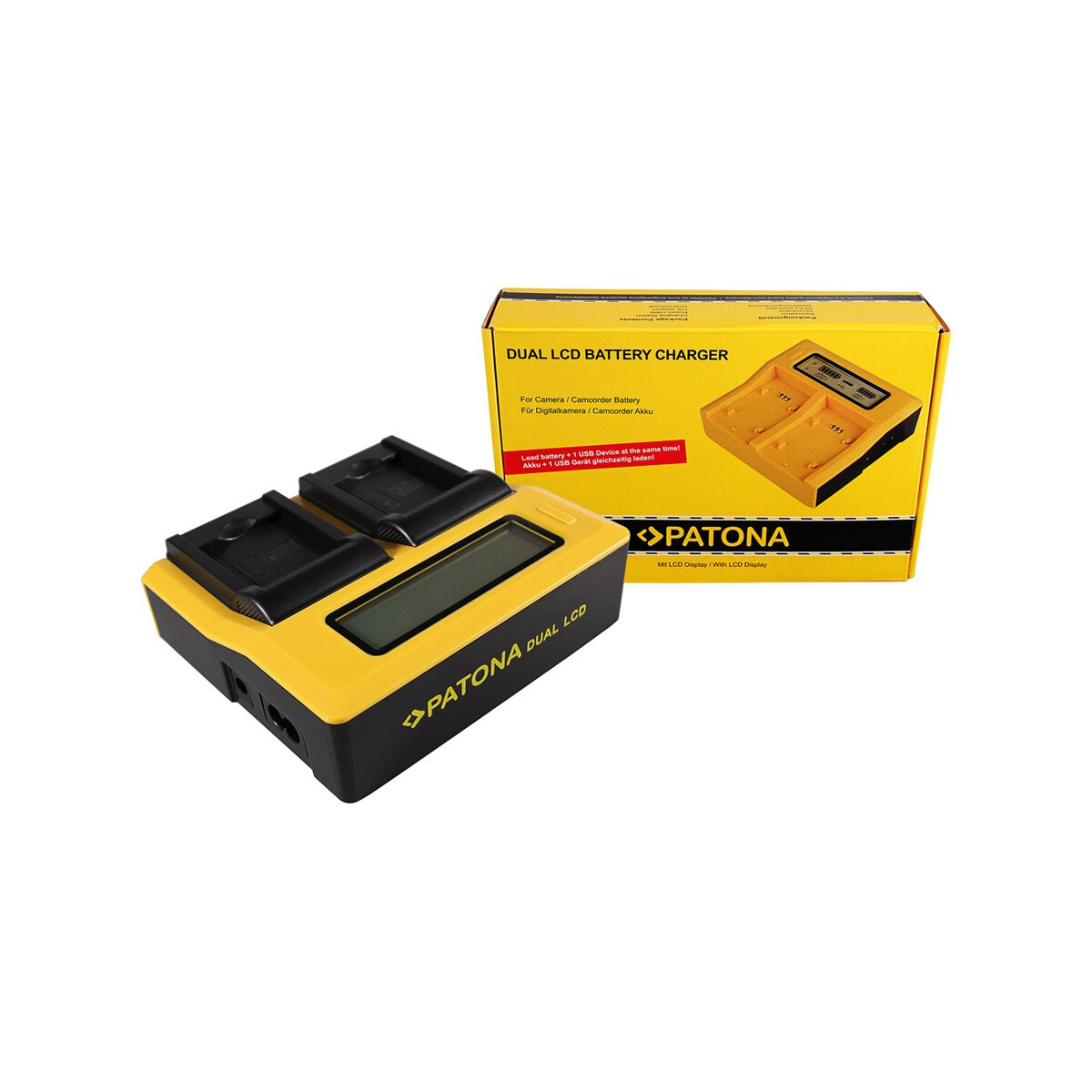 PATONA Dual LCD USB Ladegerät für Panasonic DMW-BCL7 Lumix F5 FH50 FS50 SZ3 SZ9 XS1