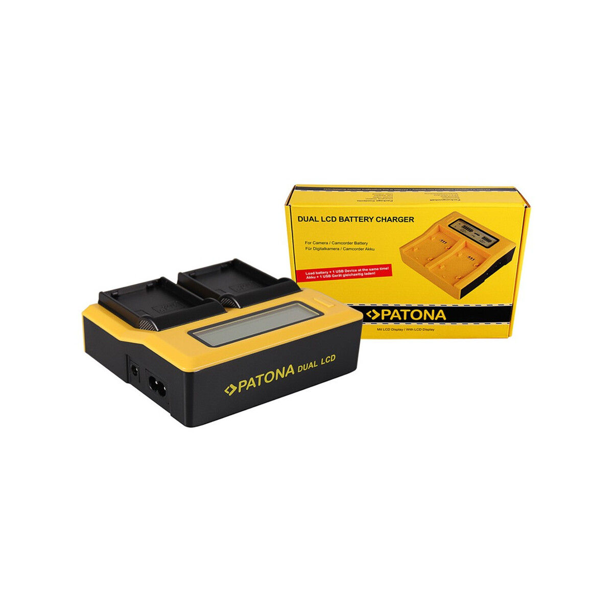 PATONA Dual LCD Ladegerät für Samsung BP1900 Hero9 NX1 NX-1
