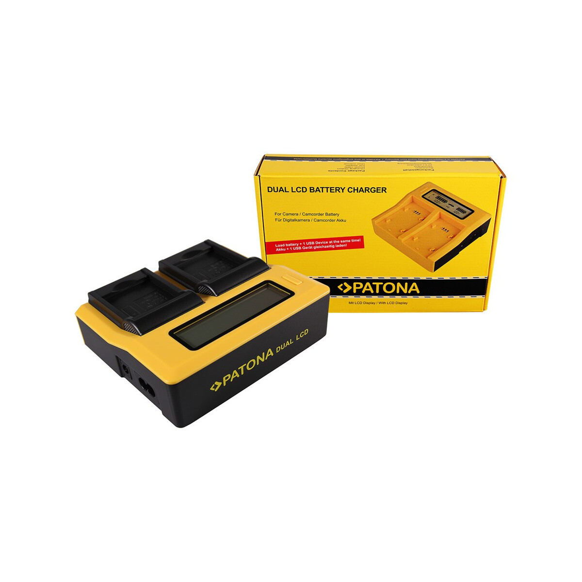PATONA Dual LCD USB Ladegerät für Rollei RL410B Actioncam 230 240 410 410B 420