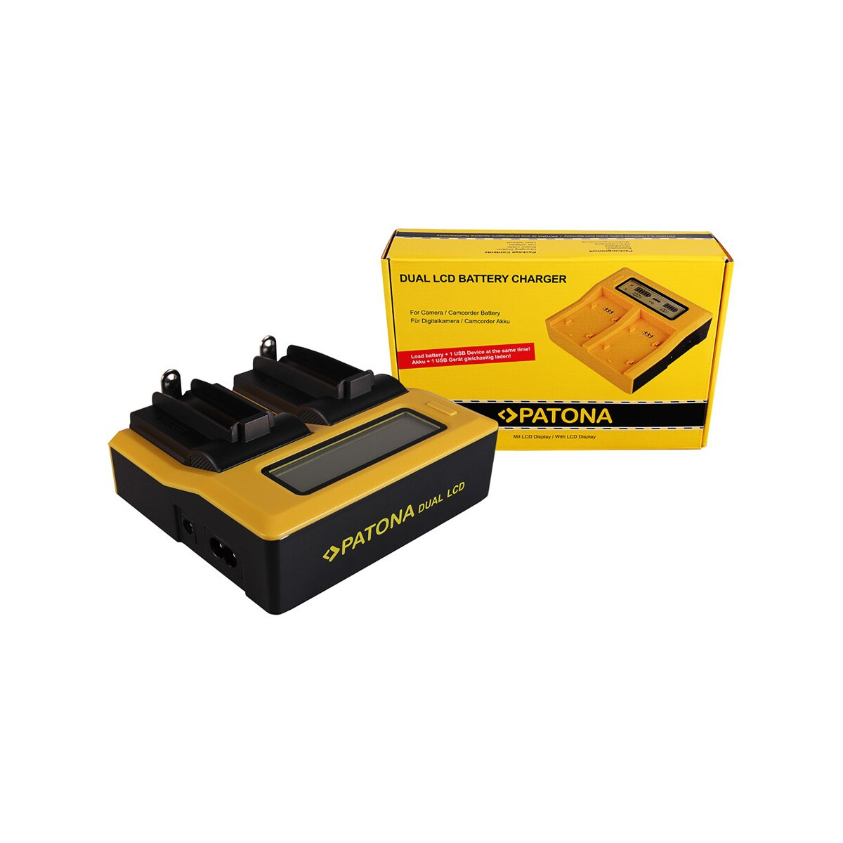 PATONA Dual LCD USB Ladegerät für 18650 Zelle ICR18650-26F INR18650F1L NCR18650B US18650VTC5 US18650V