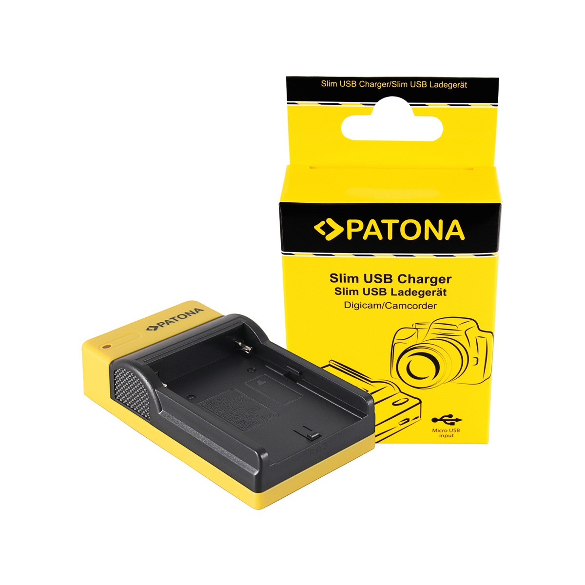 PATONA Slim Micro-USB Ladegerät f. Sony NP-F970 NP-F960 NP-F950 DCR-VX2100 HDR-FX1