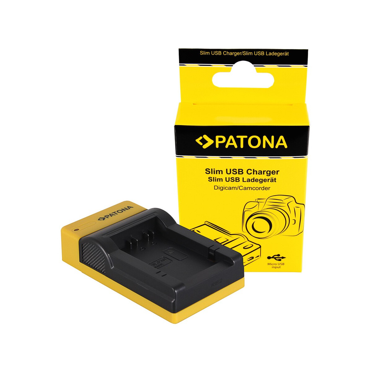 PATONA Slim Micro-USB Ladegerät für Leica Panasonic DMW-BMB9V-Lux V-Lux 2 VLux 2 II