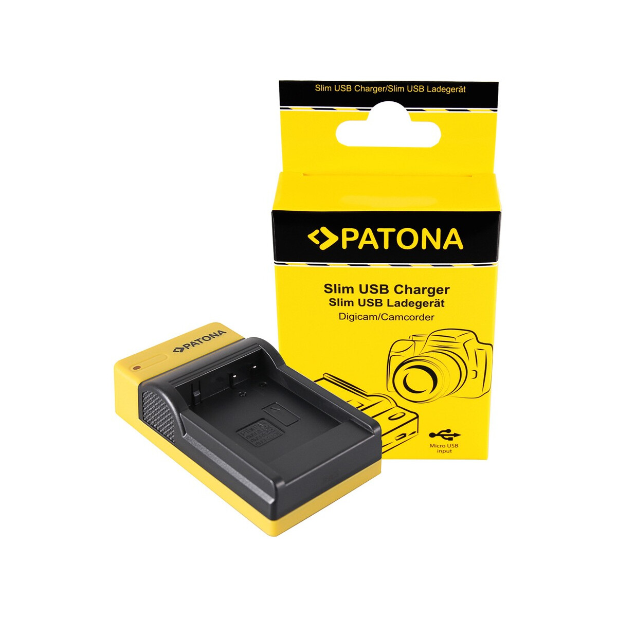 PATONA Slim Micro-USB Ladegerät für Panasonic DMW-BLG10 CSBLG10MC CS-BLG10MC DMWBLG10 DMW-BLG10