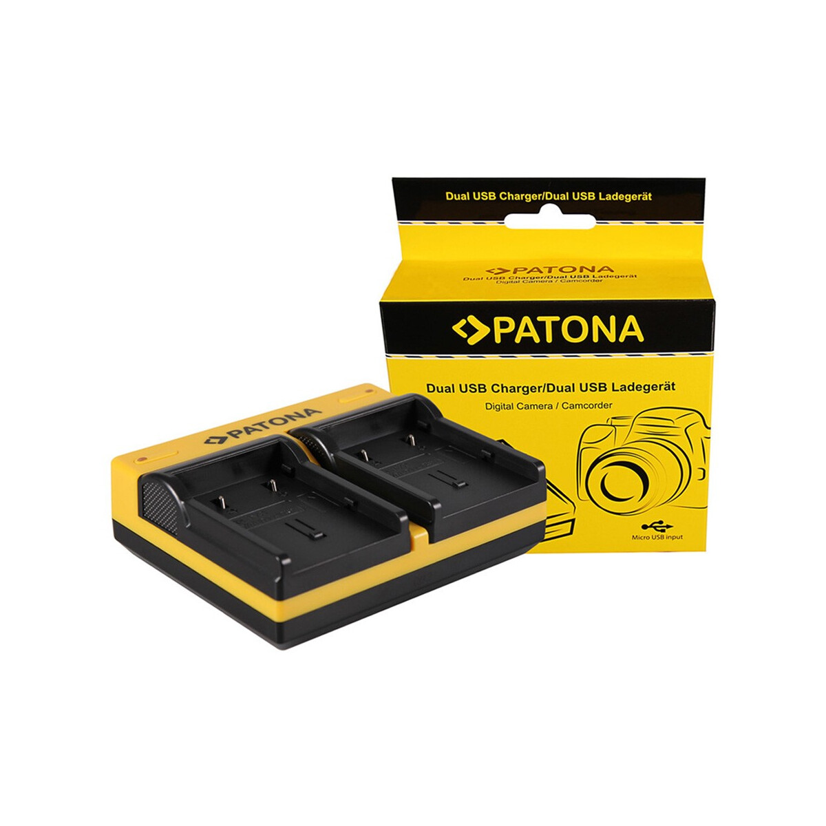 PATONA Dual Ladegerät für JVC BN-VF707U D JVCD250 JVCD270 JVCD290 JVCD73AC JVCDF430 inkl. Micro-USB K