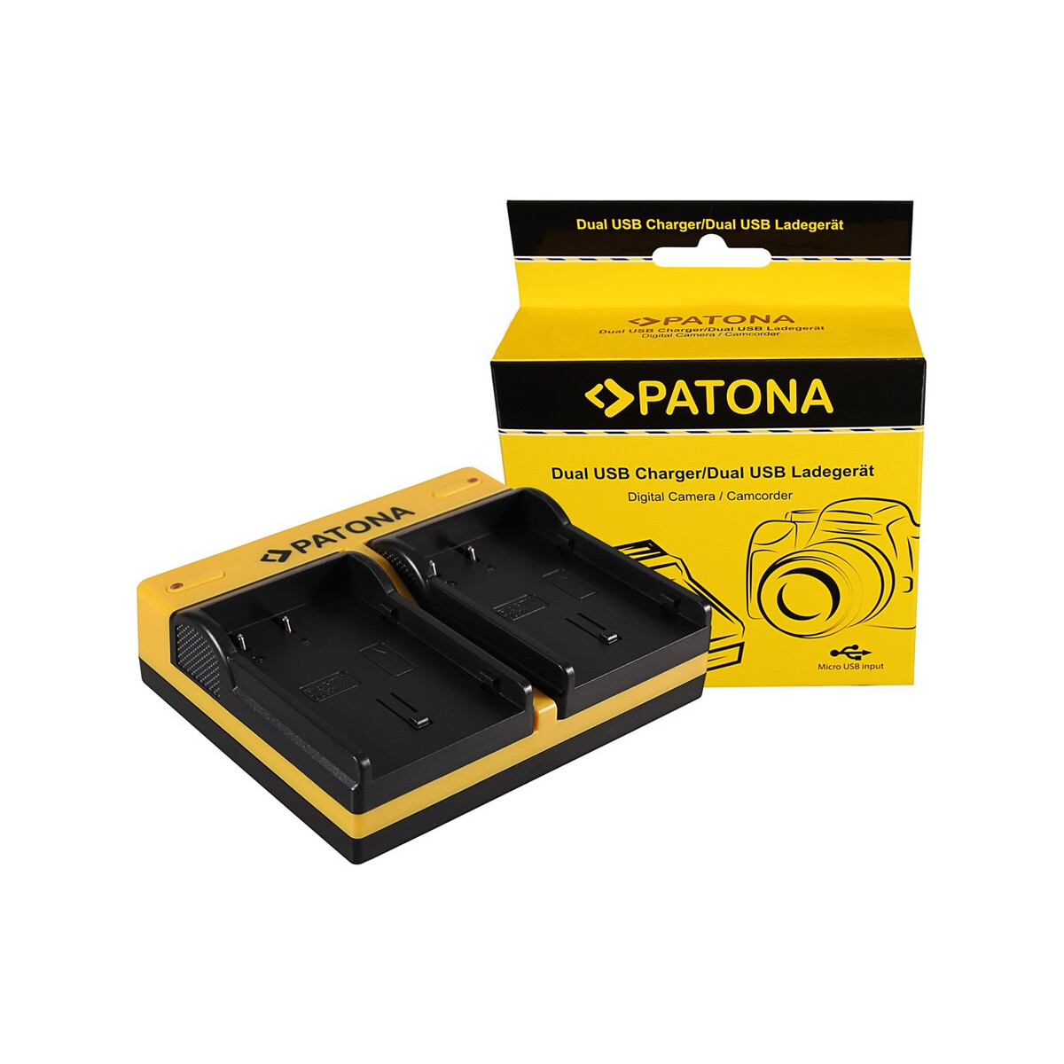 PATONA Dual Ladegerät für Pentax D-LI90 K K01 K-01 K5 K-5 K5 II K-5 II K5 IIs K-5 IIs inkl. Micro-USB