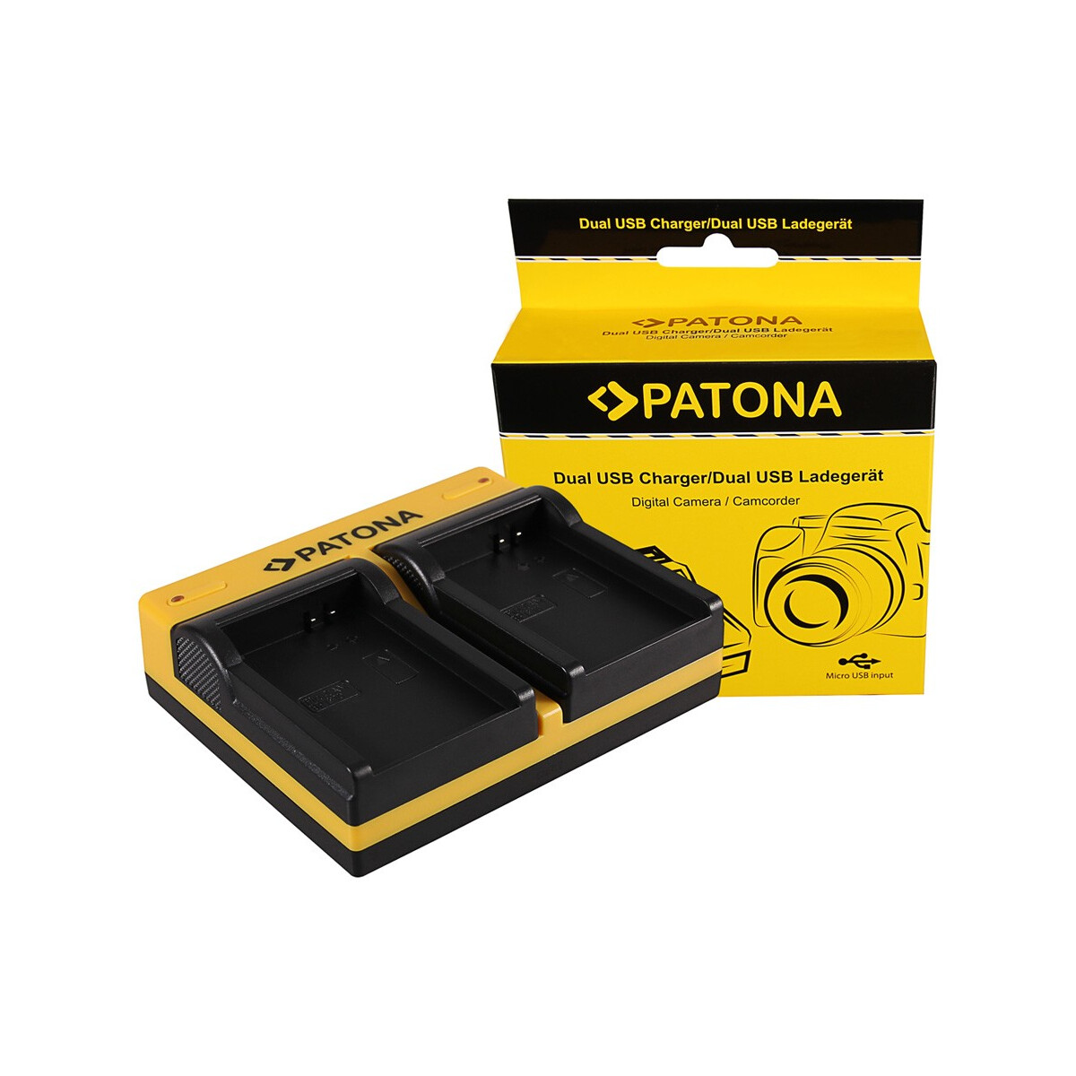 PATONA Dual Ladegerät für Samsung BP1310 NX10 NX100 NX11 inkl. Micro-USB Kabel