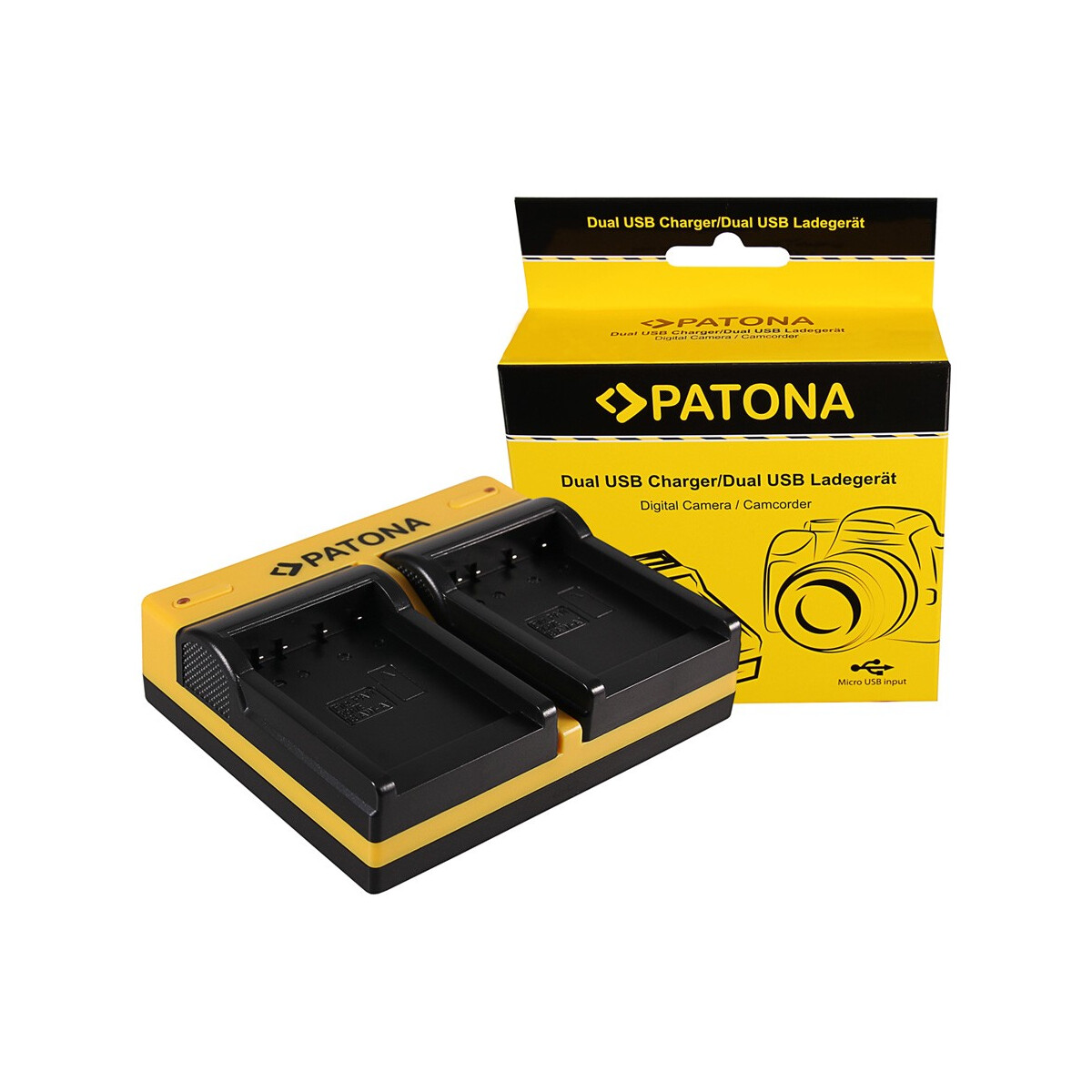 PATONA Dual Ladegerät für Actionpro X7 ISAW A1 A2 A3 BCH7E X7 X7 ISAW A1 A2 A3 BCH7E X7