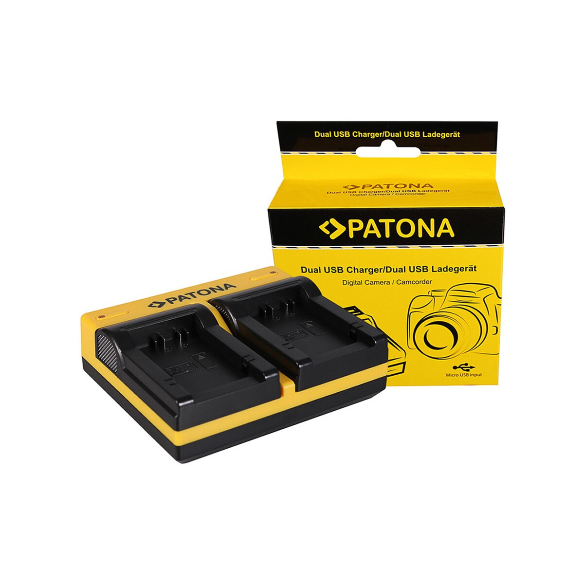 PATONA Dual Ladegerät für Leica Panasonic DMW-BMB9V-Lux V-Lux 2 VLux 2 II Panasonic inkl. Micro-USB
