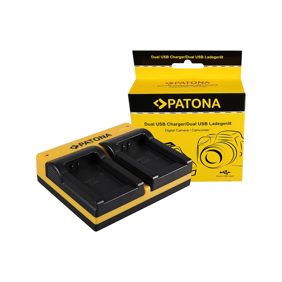 PATONA Dual Ladegerät für Oregon ICP103446 Scientific ATC9K inkl. Micro-USB Kabel