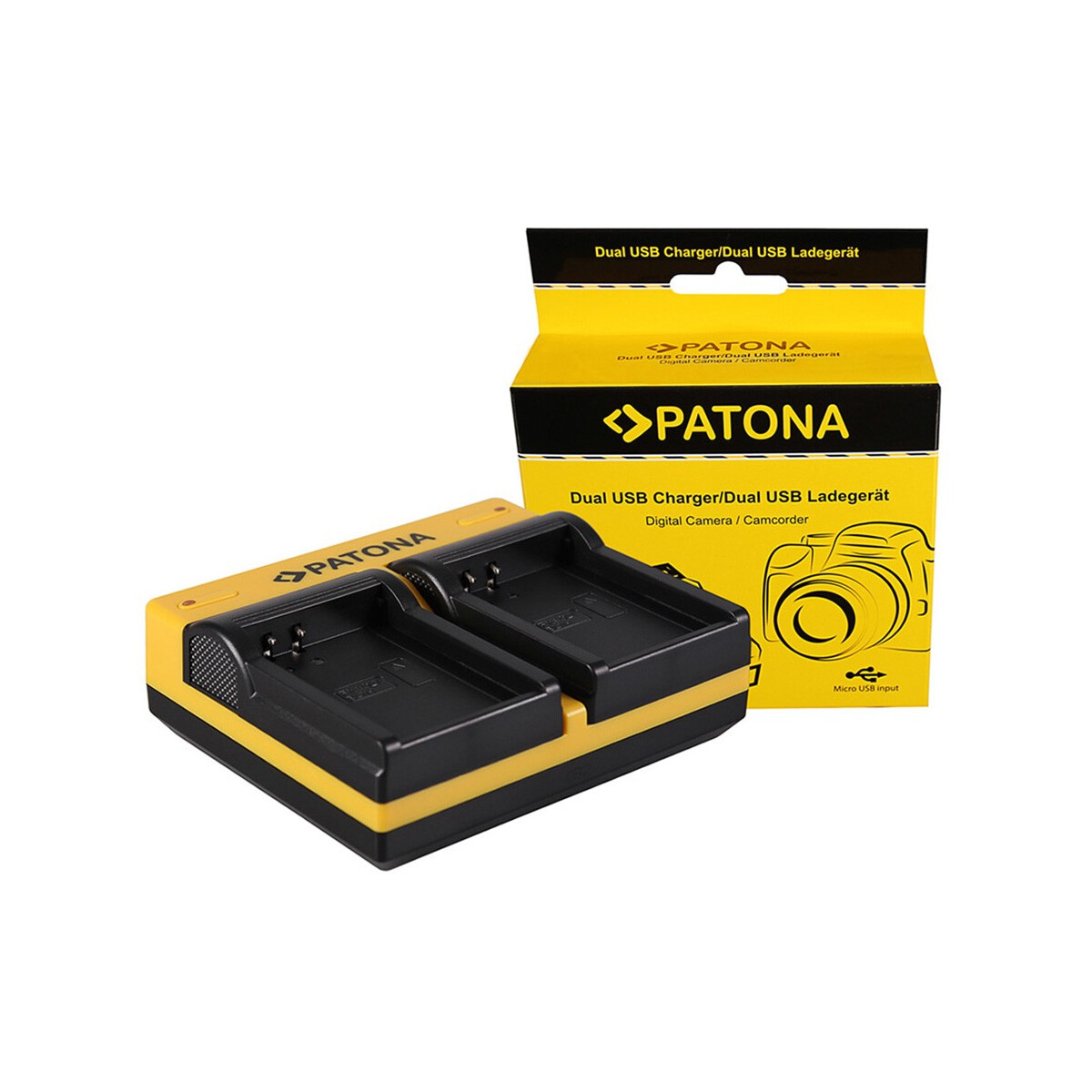 PATONA Dual Ladegerät für Olympus BLN-1 OMD EM1 E-M1 EM5 E-M5 EM5 Mark II E-m5 Mark II inkl. Micro-USB