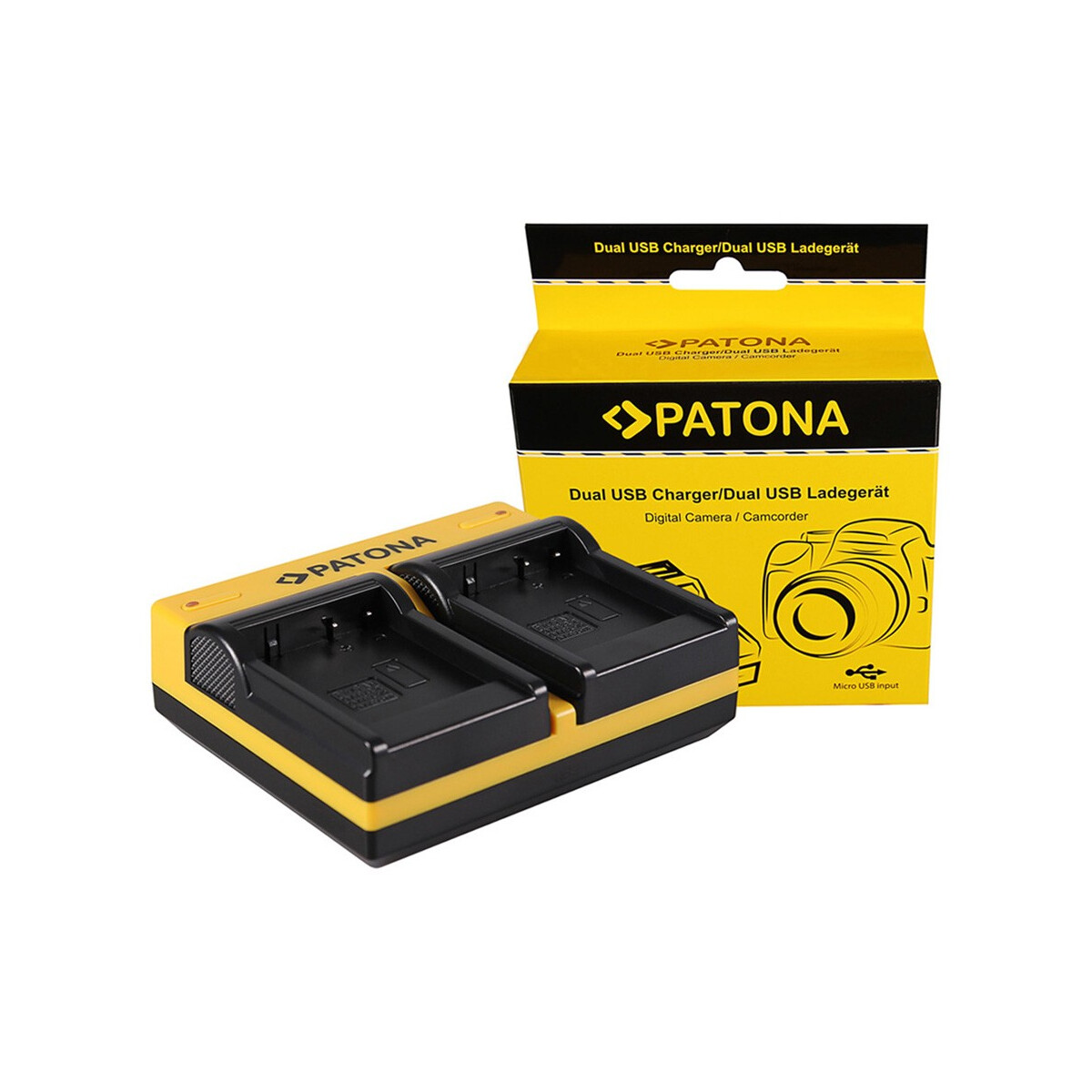PATONA Dual Ladegerät für Panasonic DMW-BLG10 CSBLG10MC CS-BLG10MC DMWBLG10 DMW-BLG10 inkl. Micro-USB Kabel