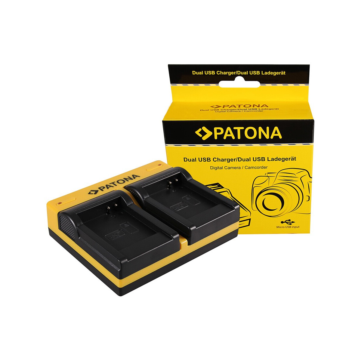 PATONA Dual Ladegerät für Panasonic DMW-BCM13 Lumix DMCFT5 DMC-FT5 DMCFT51 DMCTS5 DMC-TS5