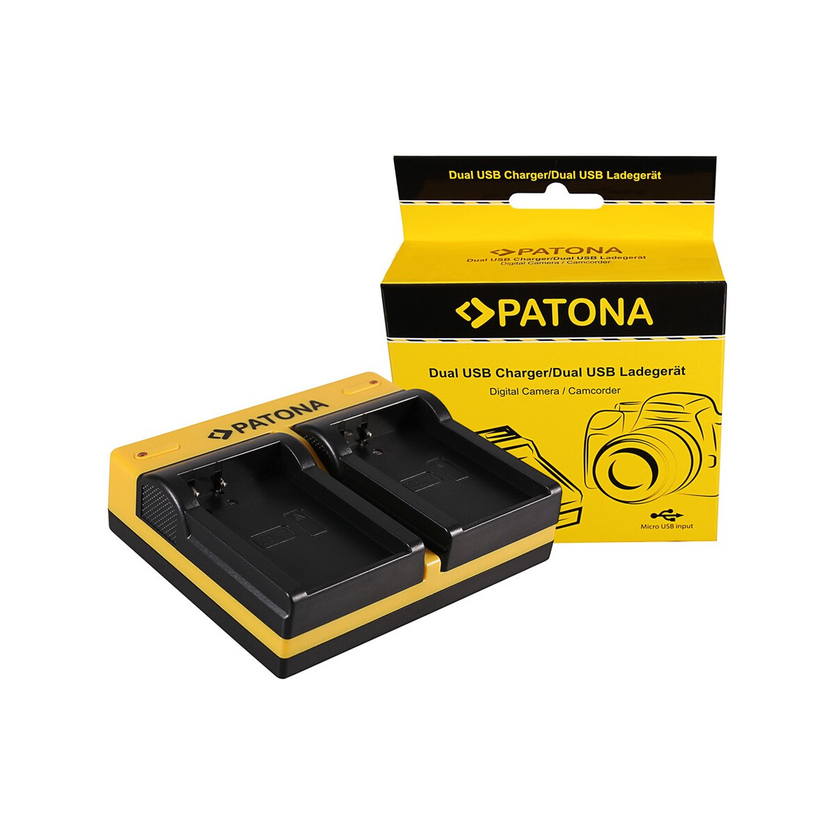 PATONA Dual Ladegerät für Garmin P11P15-04-N02 Montana 600 650 600 Moto 650 t inkl. Micro-USB Kabel