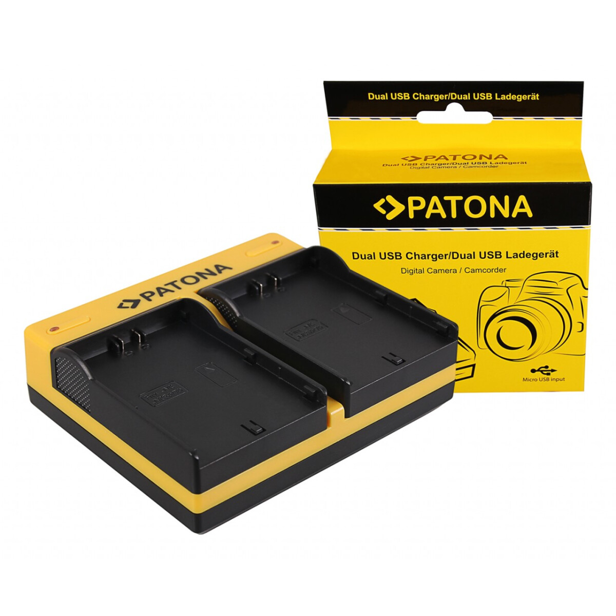 PATONA Dual Ladegerät für JVC SSL-75 SSL-JVC50 SSL-JVC75 HM600 HM650