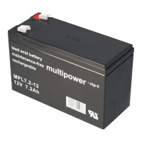 Multipower MPL7,2-12 AGM Longlife-Bleiakku 12V 7,2Ah –