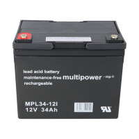 Multipower MPL34-12 AGM Longlife-Bleiakku 12V 34Ah – M