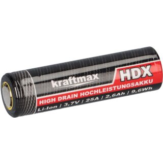 Kraftmax HDX Li-Ion Akku 18650 3,7V 2600mAh