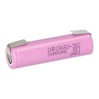 Samsung INR18650-35E 3500mAh 3,7V 18650 Akku mit U Lötf
