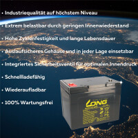 Kung Long Akku 12V 75Ah KPH75-12N M6 AGM Blei wartungsfrei 3