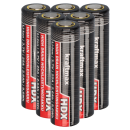 6x Kraftmax HDX Li-Ion Akku 18650 3,7V 2600mAh 25A