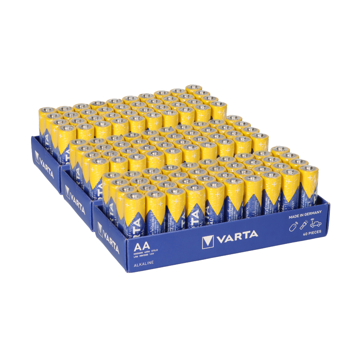 120x Mignon AA LR6 - Batterie Alkaline VARTA Industrial 4006 1,5V 2950 mAh