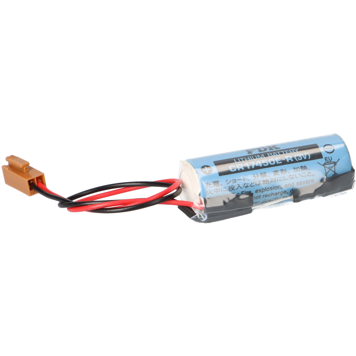 Lithium Batterie 3 V 2500 mAh – kompatibel Fanuc A02B-0200-K102 / A98L-0031-0012 (Size A, JAE-Stecker)